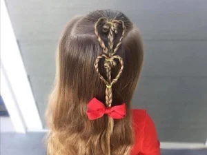 peinado trenzado doble corazon