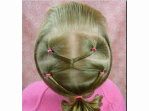 peinado coleta estilo cebolla para bebes